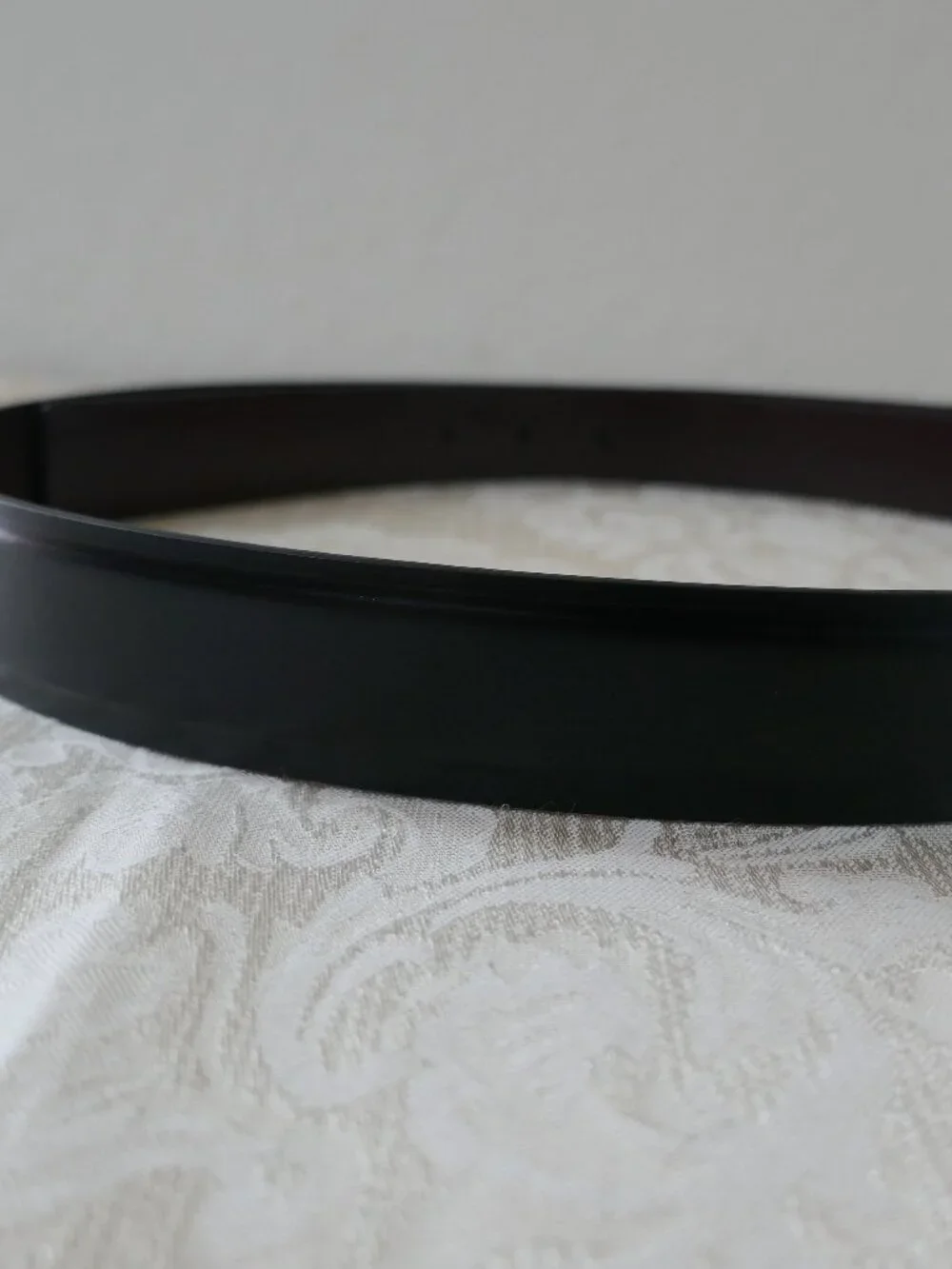 Gucci Belt Men's Black Brown Reversible Rectangular Buckle Italy Quiet Luxury
